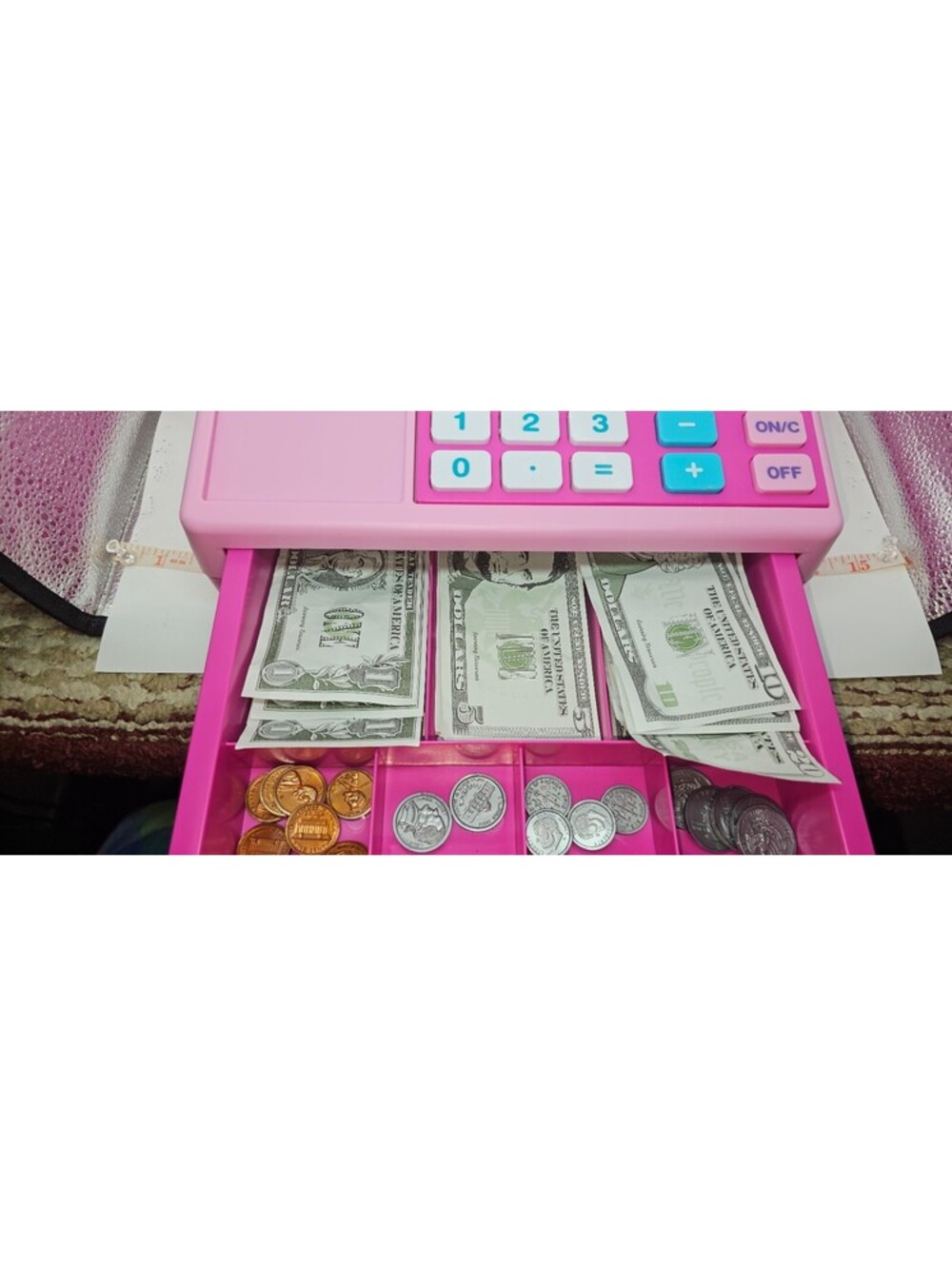 Learning Resources Pretend & Play Calculator Cash Register Toy for Kids - Picture 12 of 16